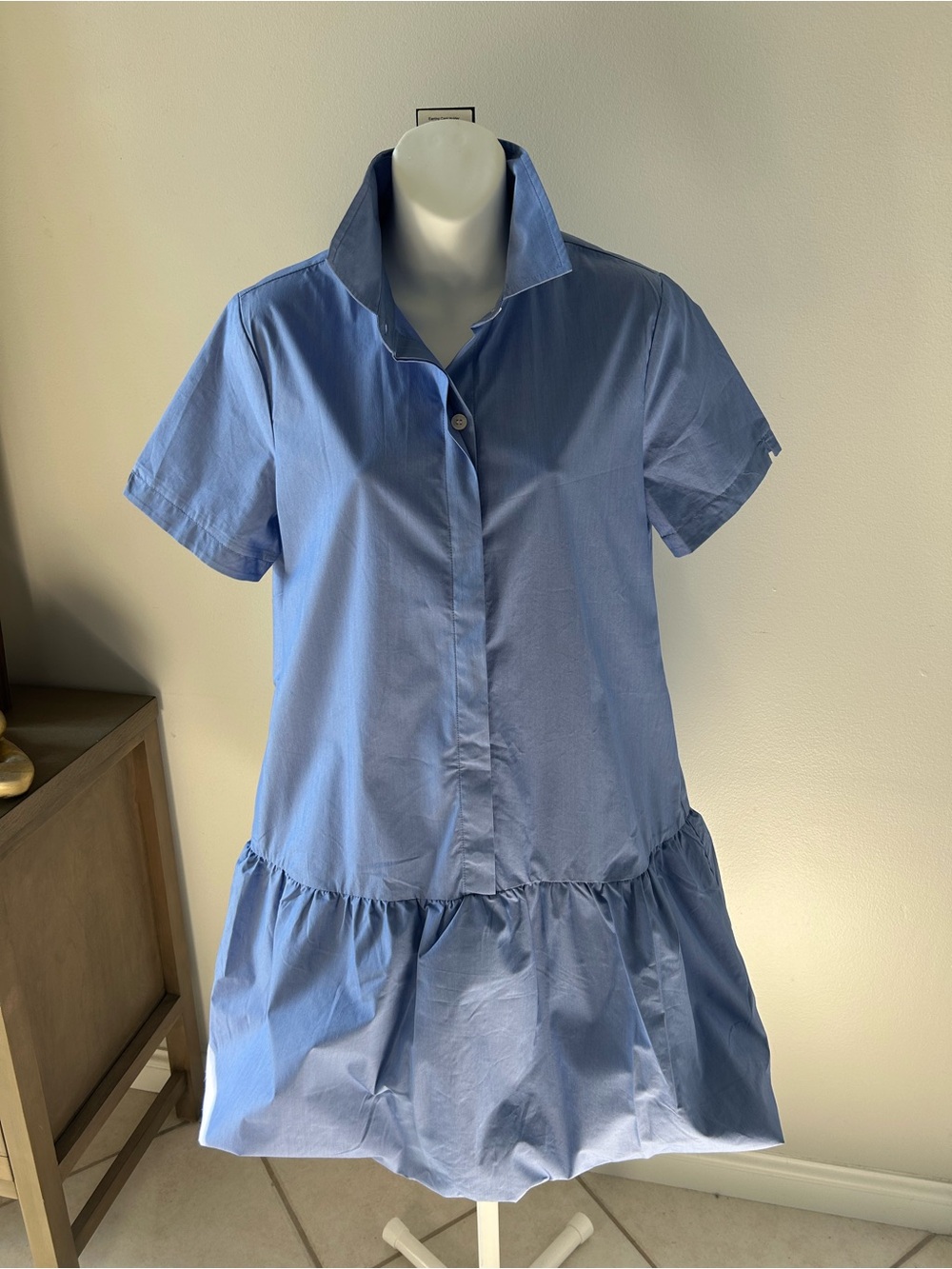 Tuckernuck Powder Blue Button-Up shirt dress with pockets